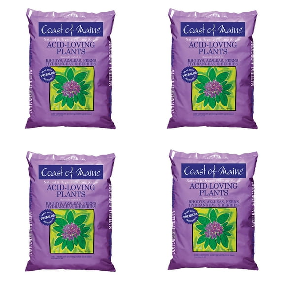 Coast of Maine Organic Potting Soil for Acid Loving Plants, 20 Qt Bag (4 Pack)