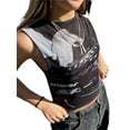 thumbnail image 3 of ZAXARRA Camisole Col Rond à Imprimé Sans Manches pour Femmes, 3 of 9