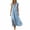 v#158Sky Blue663, variant on Women'S Dresses Solid Color Ankle-Length Short Sleeve Deep-V Neck Collar With Side Asymmetrical Slit Loose Fit A-Line Waist Draping Elastic Soft Fabric For Summer Office Preppy Wear,Black,L
