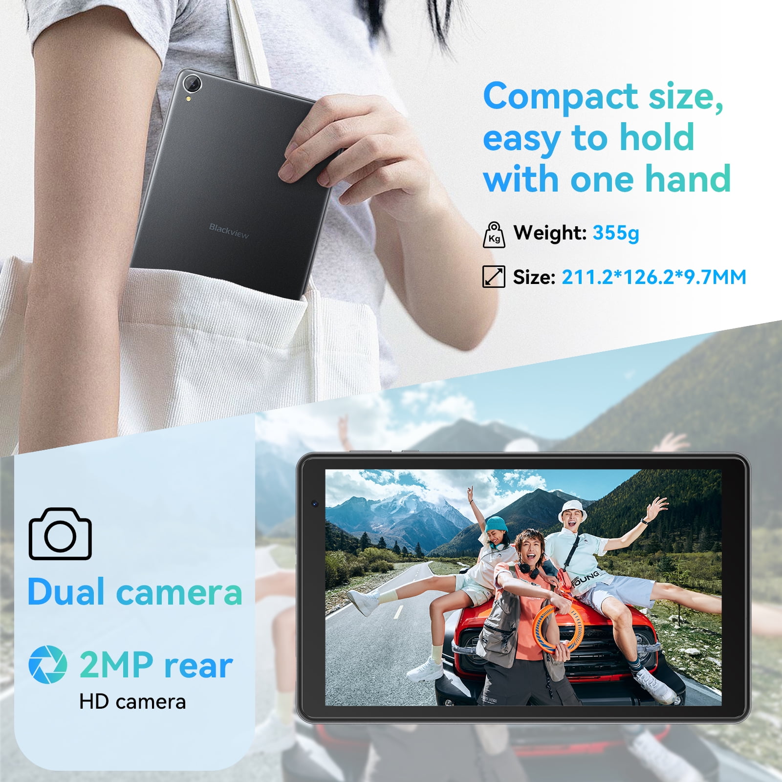 Blackview Tab 16 Android 11-inch Gaming Tablet, 8GB+256GB, 2000