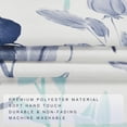 thumbnail image 3 of Floral Kithchen Curtains 36 Inch Watercolor Flower Leaves Tier Curtains, Blue and Gray Floral Cafe Curtains, Rod Pocket Small Window Curtain for Cafe Bathroom Bedroom Drapes, 3 of 6