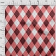 thumbnail image 3 of oneOone Silk Tabby Pink Fabric Check Argyle Craft Projects Decor Fabric Printed By The Yard 42 Inch Wide, 3 of 4