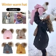 thumbnail image 2 of ZOELNIC Baby Toddler Kids Warm Knitted Fur Pom Bobble Hats Boy Girls Beanie Caps Winter, 2 of 11