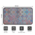 thumbnail image 5 of Red Floral Square Pattern Door Rugs,Washable Non Slip Door Mats Indoor,Decorative Door Mats,Entry Mat Indoor for Entrance,Bedroom,Kitchen,Bathroom,30"x17", 5 of 6