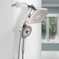 thumbnail image 2 of Cobbe Wall Mount Magnetic 2-in-1 Bathroom Rain Shower with 5-Spray Patterns Handheld Shower and 70-Inch Hose Brushed Nickel, 2 of 12