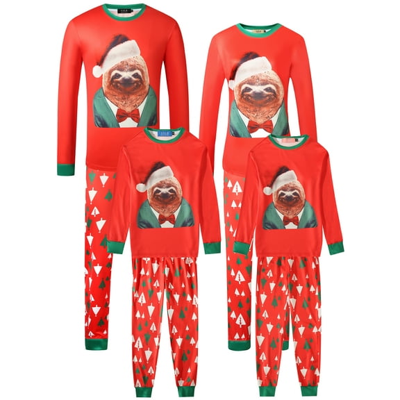 SSLR Family Matching Christmas Pajamas Sets Xmas Sleepwear Nightwear 2-Piece Pjs Tops Pants