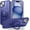 Navy, variant on Compatible with iPhone 14 Pro Case with Invisible Magnetic O-Ring Stand Military-Grade Translucent Case for iPhone 14 Pro 6.1" [Compatible with MagSafe][Great Grip Feeling], Wine Red