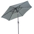 thumbnail image 2 of Sun-Ray 9' Round Solar Lighted Umbrella - Grey, 2 of 2