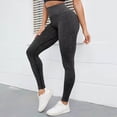 thumbnail image 6 of UngA Women Ribbed Knit Sports Yoga Leggings, Seamless High Waist Tummy Control Skinny Pants Scrunch Butt Lift Workout Leggings for Women Grey,L, 6 of 7