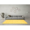 thumbnail image 3 of Ahgly Company Machine Washable Indoor Rectangle Abstract Yellow Contemporary Area Rugs, 2' x 3', 3 of 4