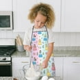 thumbnail image 4 of Rainbow Princess Flower Pattern Kids Aprons for Girls and Boys,Adjustable Neck Strap Toddler Aprons for Kids Cooking Baking, 4 of 6