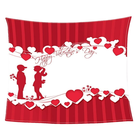 Manta Valentín Manta á De De Doble Capa Manta á 30x60 Pulgadas, Valentín Romántico Amantes Macarena Manta de vellón de San Valentín