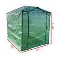 thumbnail image 3 of Garden Winds Custom Fit Replacement Cover Compatible with The Eagle Peak 8x6 Portable Walk In Pop Up Greenhouse Zipper Entry Doors 2 Mesh Side Windows - PE Fabric - Green, 3 of 13