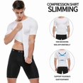thumbnail image 4 of Mens Compression Shirt Undershirt Slimming Tank Top Workout Vest Abs Abdomen Slim Body Shaper black M, 4 of 6