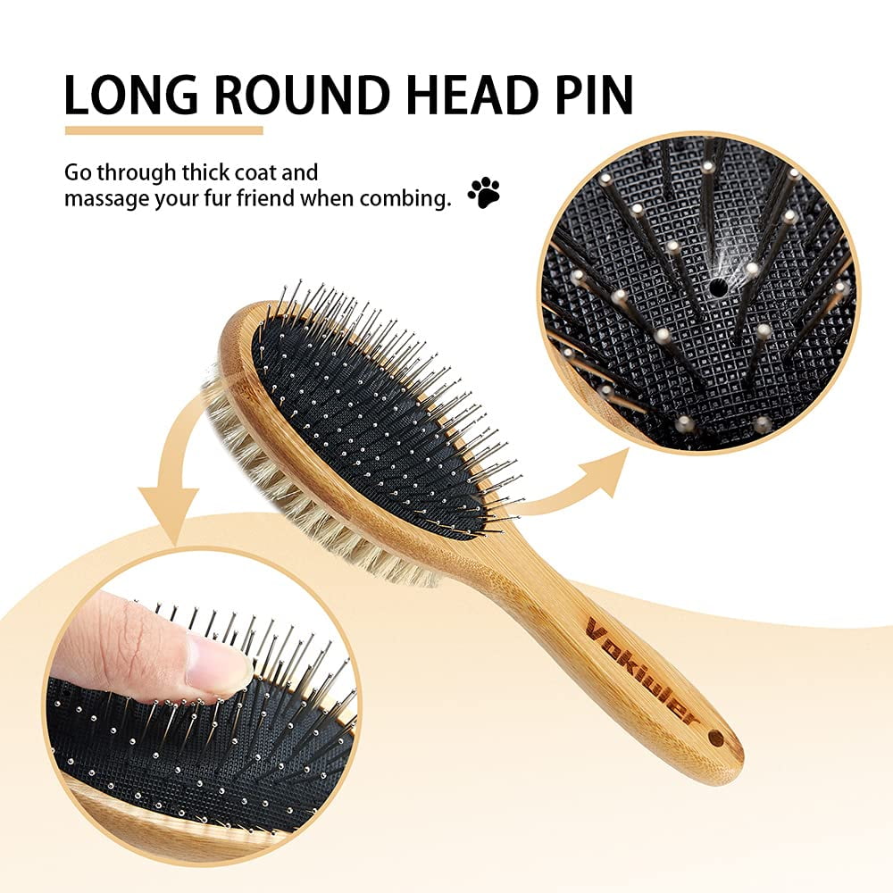Boar bristle brush dog grooming hot sale