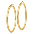thumbnail image 6 of 14K Yellow Gold Polished 3mm Round Hoop Earrings, 6 of 6
