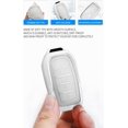 thumbnail image 5 of Key Fob Cover Compatible with Toyota Tacoma Camry XSE Corolla Cross RAV4 Prime Land Cruiser CHR Tundra 4 Button Keychain Case Holder Protector,E White, 5 of 8