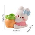 thumbnail image 3 of Cheapark Bunny Pen Holders Resin Small Ornament Study Office Desktop Decoration Gift Pen Stand, 3 of 6