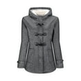 thumbnail image 4 of Women's Fashion Hooded Jacket Winter Warm Coat with Decorative Horn Buttons, 4 of 5