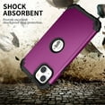 thumbnail image 4 of JTCASES for iPhone 14 Plus Case, Drop Resistant Corners, Wireless Charging, Heavy Duty Shockproof Hybrid Hard PC Bumper, Camera Protection, Skin-feel Anti-scratch Tough Phone Cover, Purple, 4 of 9