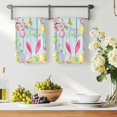 thumbnail image 3 of Happy Easter Kitchen Towels Set of 4, Spring Bunny Eggs Flower Teal Wood Grain Absorbent Dish Towels for Kitchen, Microfiber Hand Towel, Quick Drying Tea Towel for Cleaning Decorative Dishcloths, 3 of 7