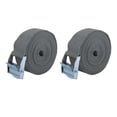 thumbnail image 1 of 2 Piezas Carga Amarre Abajo Correas con Leva Bloqueo Hebilla Nylon para Coche Negro  Grey 3m*2.5cm, 1 of 1