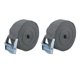 thumbnail image 1 of 2 Piezas Carga Amarre Abajo Correas con Leva Bloqueo Hebilla Nylon para Coche Negro  Grey 3m*2.5cm, 1 of 1