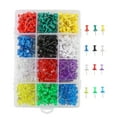 thumbnail image 4 of Chinchetas Chinchetas Chinchetas Chinchetas Chinchetas Blancas Chinchetas Negras Conjunto 600 Piezas Chinchetas De Plástico Multicolor Chinchetas Conjunto Oficina En Casa Tablero, 4 of 8