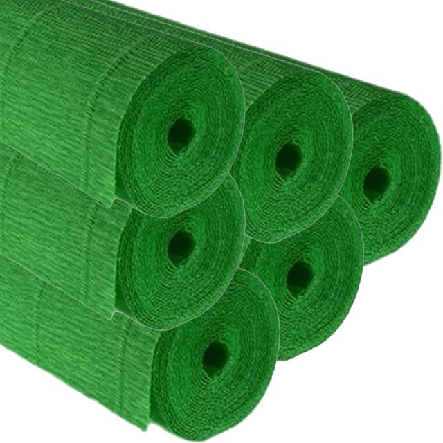 Lot de 6 Rouleaux de Papier Crêpe Italien Premium Poids Lourd 180 Grammes 13,3 Pi2 (63-Clover Vert)