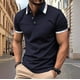 thumbnail image 2 of Camisas de Verano Casuales de los Hombres Botón de Manga Corta con Solapa, Camisa de Malla Transpirable para la Oficina, el Trabajo Y las Vacaciones, 2 of 9
