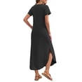thumbnail image 4 of OutfitShow Women Maxi Dress with Pockets Casual Short Sleeve V-Neck Summer Dress, 4 of 7