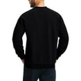 thumbnail image 4 of Fshiont Men's Fleece Sweatshirt Sherpa Lined Crewneck Basic Winter Thick Pullover Tops with Pocket Black 2XL, 4 of 5