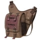 thumbnail image 5 of Bolso bandolera de hombro KAUKKO de lona vintage patchwork de cuero FH03-KHAKI-CLASSIC, 5 of 5