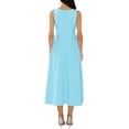 thumbnail image 3 of INSPIRE CHIC Women's Dresses Sweetheart Neck Sleeveless Cocktail A-Line Pleated Maxi Dress XL Light Blue, 3 of 5