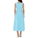 thumbnail image 3 of VESTIDOS DE MUJER INSPIRE CHIC Cuello Corazón Sin Mangas Cóctel A-Line Plisado Maxi Vestido XL Azul Claro, 3 of 5