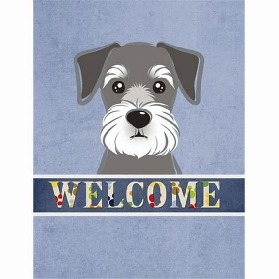 Carolines Treasures BB1392CHF Schnauzer Welcome Flag Canvas House Size