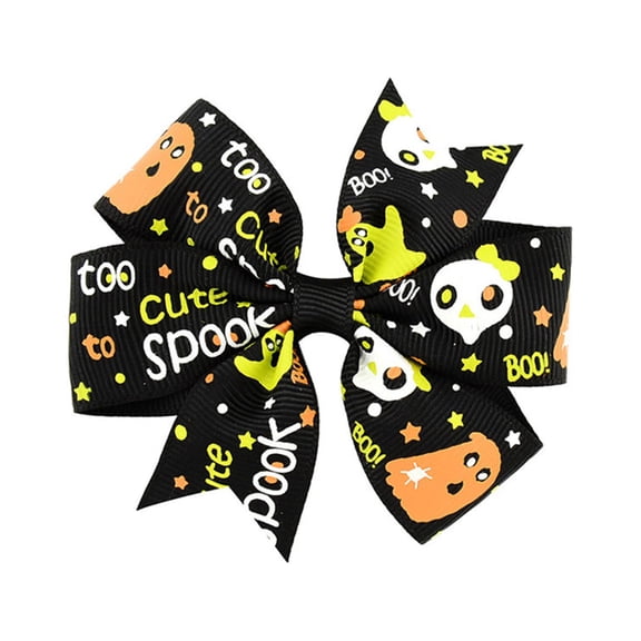 Halloween Hair Bow Clips for Girls Cute Ghost Spider Bow Knot Hair Pins Halloween Cosplay Dress Decoration Barrette