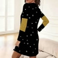 thumbnail image 3 of FDGIU Women's Christmas Sleep Dress, Long Sleeve Comfy Soft Nightie, Round Neck Tshirt Dress Casual House Dress, 3 of 5