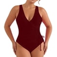 thumbnail image 4 of Taylonsss Women's Tankini Bathing Suit for Women Halter Deep V Cowl Neck Low Back Swimsuit, 4 of 8