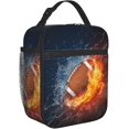 thumbnail image 2 of Ice Fire Football Reusable Lunch Box Insulated LunchBox Cooler Lunch Bag, 2 of 6