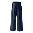 thumbnail image 4 of GrmtClth Men's Linen Blend Casual Pants Loose Straight Leg Drawstring Waist Lightweight Summer Beach Trousers for Daily Wear Navy 3XL, 4 of 4