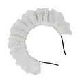 thumbnail image 5 of Yauxim Headband Cosplay Maid Hair Hoop Women Elegant Pleated Lace Makeup Headbands for Girl Stage Halloween Performances Headpieces, 5 of 6