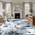 thumbnail image 2 of Abstract Watercolor Large Area Rugs 8x10 ft Gray Blue White Color Block Gradient Washable Rug Non Slip Indoor Carpet Absorbent Floor Mat for Living Room Bedroom Dining Room, 2 of 9