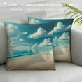 thumbnail image 3 of Leisuo Throw Pillow Cover Beautiful Beach Summer Ocean Sea Tropical Sand Water Seasonal Holiday Decor Lumbar Pillow Case Cushion for Sofa Couch Bed, 3 of 5