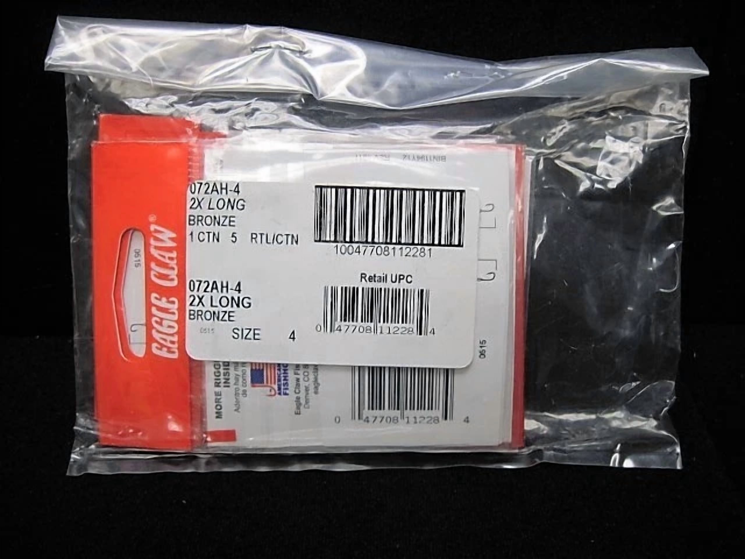 Eagle Claw Fishing 072A-4 Classic Hooks 5 Packs Of 10 Hooks Per Pack = 50 Hooks