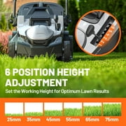 Litheli Cordless Brushless Self-Propelled Lawn Mower , 40V 18 Electric Lawn Mower, with 2*4.0Ah Battery