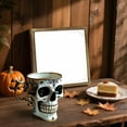 thumbnail image 6 of Gothic Skull Coffee Mug Set With Saucer Ceramic Halloween Decor Gift Skull Coffee Mug Funny Ceramic Tea Cup-Diabolical Bonehead Cup, 6 of 6