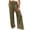 Army Green, variant on AzureSilk Women Linen Pants Elastic High Waist Wide Leg Pants Loose Palazzo Trousers with Pockets Wide Leg Pants For Women, Size S-2XL