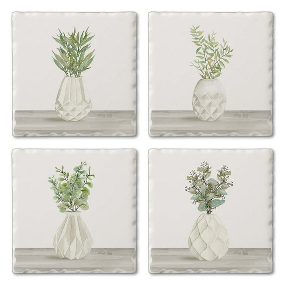 Thirstystone "Vintage Vases" 4-Pack Tumbled Tile Coasters