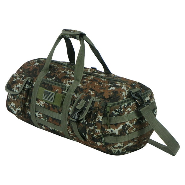 Tactical Molle Heavy Duty Round Duffel Bag Green ACU